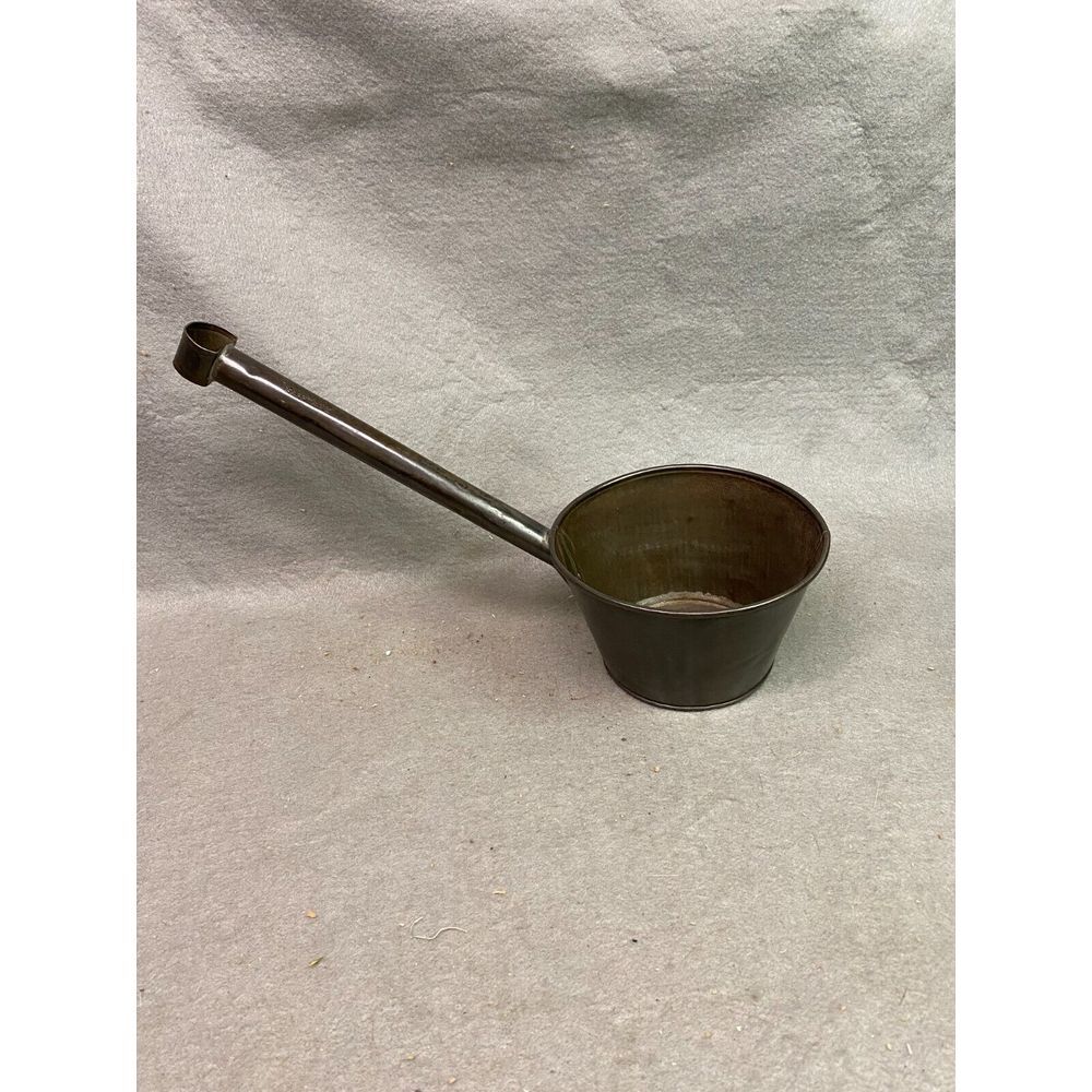 ANTIQUE TIN WATER LADLE / PAIL SIGNED H.M. GOODRICH NASHUA, NH 6" DIAMETER BOWL‎